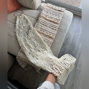 White Metal Necklace Beach Cover-Up